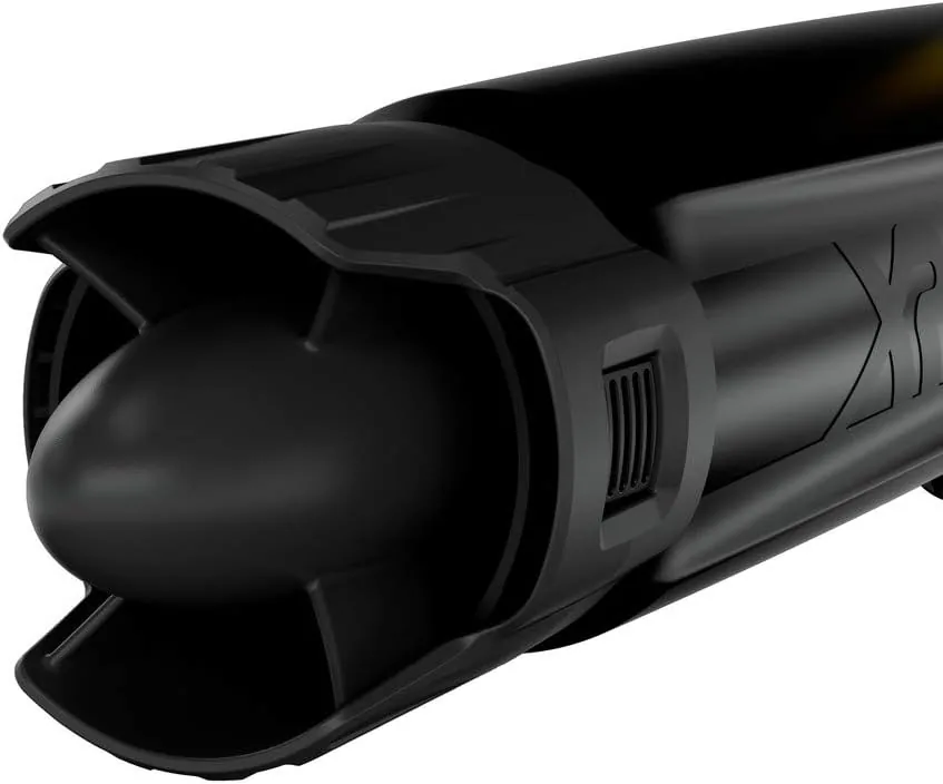 Close-up of the removable concentrator nozzle on the DEWALT DCBL722P1 leaf blower