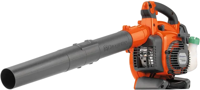 Husqvarna 125BVx gas handheld blower vacuum with orange engine housing and gray tube
